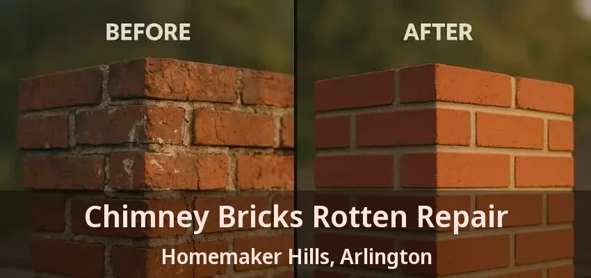 Chimney Bricks Rotten Repair Homemaker Hills, Arlington - TX