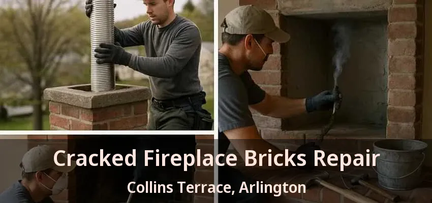 Cracked Fireplace Bricks Repair Collins Terrace, Arlington - TX