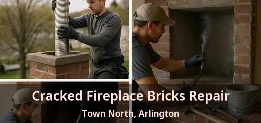 Cracked Fireplace Bricks Repair Town North, Arlington - TX