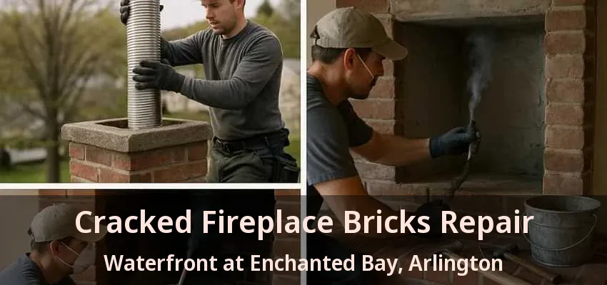 Cracked Fireplace Bricks Repair Waterfront at Enchanted Bay, Arlington - TX Cracked Fireplace Bricks Repair Waterfront at Enchanted Bay, Arlington - TX