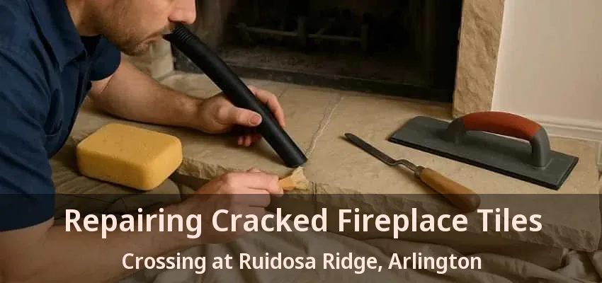 Repairing Cracked Fireplace Tiles Crossing at Ruidosa Ridge, Arlington - TX Repairing Cracked Fireplace Tiles Crossing at Ruidosa Ridge, Arlington - TX